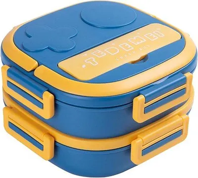 Produktbild von Lunchbox – Bento-Box – Lunchbox mit Fächern und mehreren Ebenen – Auslaufsicher – Für Büro, Schule und Mahlzeiten unterwegs – Lunchbox für Studenten