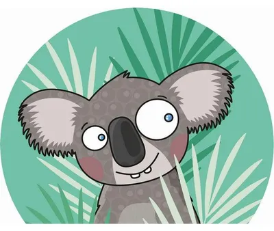 Produktbild von Kinder-Tischsets rund Ø 38 cm 4er Set – rutschfest – Tiermotiv Koala