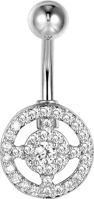 Produktbild von Karisma Edelstahl Bauchnabelpiercing Banana Zirkonia - HB146 - Silber