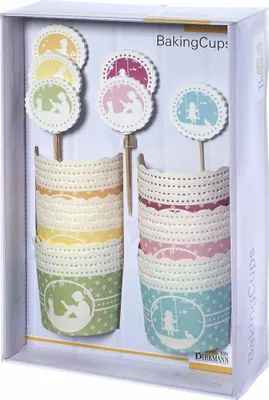 Produktbild von Birkmann Vintage Memories BakingCups, 24 Stück, Backbecher, Back Becher, Servierschale, Papier, Ø 7 cm, 442184