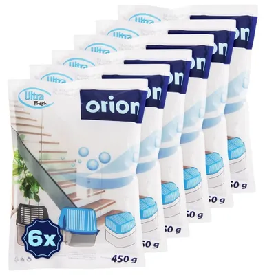 Immagine prodotto di Orion | Ricarica per assorbiumidità 6 pz. - Granuli 450 g - Inodore - fino a 20 m²