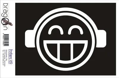 Produktbild von Aufkleber / Autoaufkleber - JDM / Die cut / Auto / OEM - Smilie Smily - 140x110 mm schwarz - Heckscheibe / Heckscheibenaufkleber