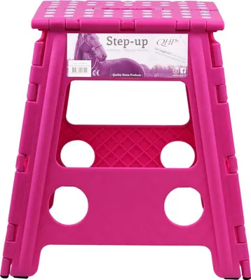 Produktbild von QHP Tritthocker faltbar, Farbe:fuchsia