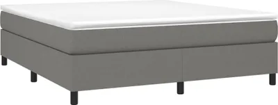 Immagine prodotto di vidaXL Letto a molle con materasso grigio scuro 180x200 cm in tessuto