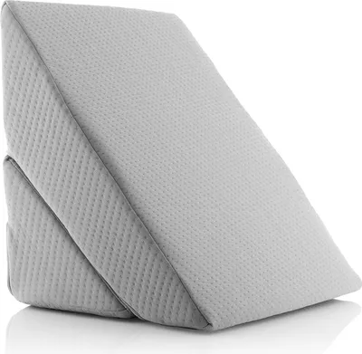 Produktbild von Ergonomisches Memory-Schaum-Keilkissen, doppelkonvex, für Rückenstütze und korrekte Sitzhaltung, 60x40x24 cm, grau