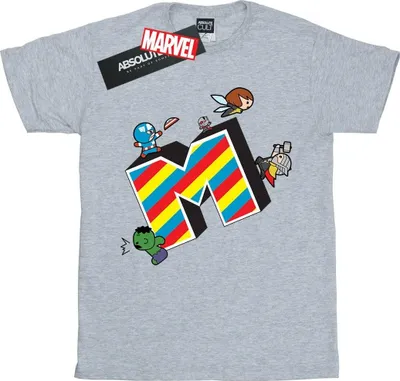 Produktbild von Marvel - "M Is For Marvel" T-Shirt für Herren BI49833 (M) (Grau)