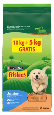 Immagine prodotto di Friskies Junior 10+5 kg, in omaggio. Crocchette secche per cuccioli, con pollo e verdure