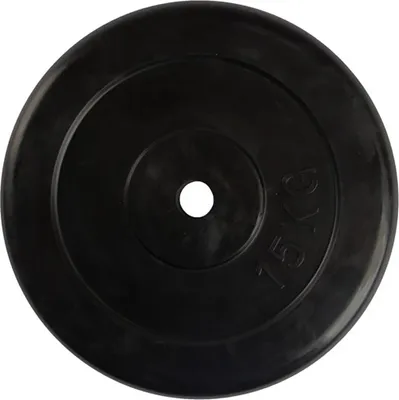 Image de VirtuFit VF02010-15, Standard, Poids caoutchouté, 15 kg, Noir, Rond, Fonte