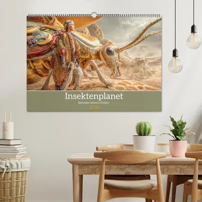 Produktbild von Insektenplanet - Surrealer Science-Fiction (Wandkalender 2026 DIN A2 quer), CALVENDO Monatskalender