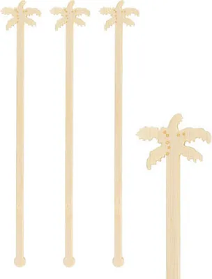 Produktbild von 200x Rührstäbchen "Palme" aus Bambus 17.5cm