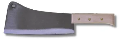 Immagine prodotto di Mannaia spaccaossa 28 cm con lama lucida e manico in legno