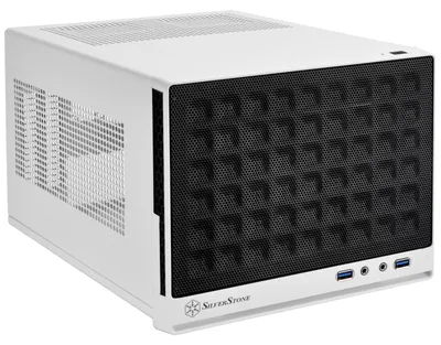 Produktbild von Silverstone SG13, Mini Tower, PC, Schwarz, Weiß, Mini-ATX, Mini-DTX, Stahl, 6,1 cm