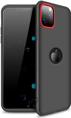 Produktbild von Hülle für iPhone 11 Pro 360 Grad Schutz mit Displayglas Schutzglas Bumper Cover iPhone 11 Pro Farbe: Rot, Schwarz