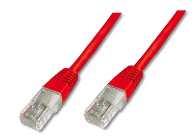 Obrázok produktu pre Digitus DK-1511-050/R, 5 m, Cat5e, U/UTP (UTP), RJ-45, RJ-45, Červená