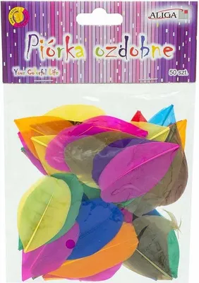 Obrázok produktu pre Dekoračné pierka 4-8cm 50 kusov - mix farieb