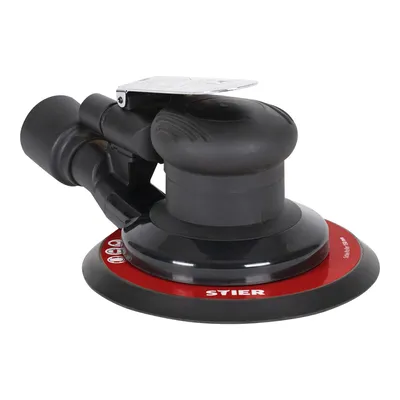 Produktbild von STIER Exzenterschleifer, EXS-120, Länge 187 mm, Schleifteller 150 mm, geeignet für Nass- und Trockenschliff, mit Kletthaftung und 12.000 Umdrehungen pro Minute