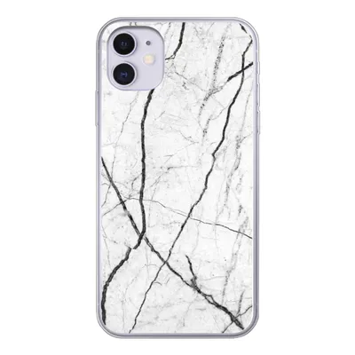Produktbild von MuchoWow® Handyhülle Schutzhülle Hülle für iPhone 11 Marmor - Schwarz - Weiß Silikon Softcase Handy Hülle - Handytasche