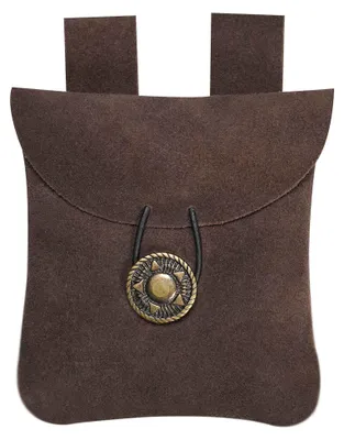 Produktbild von Mittelalterlicher Beutel aus Wildleder Schokobraun