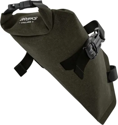 Image de Sacoches Vélo Brooks BSB02PLA00401 - Scape Saddle Roll Bag (1L) - Mud Green