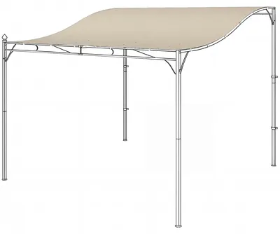 Productafbeelding van Outsunny vervangend dak voor pergola, 298 x 293 cm, zonnescherm voor een paviljoen van 3 x 3 meter