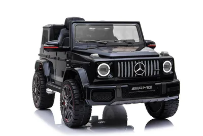 Produktbild von Mercedes G 63 AMG Kinderauto Kinderfahrzeug 12V – Schwarz, 2x25W, RC, mit Musik & LED