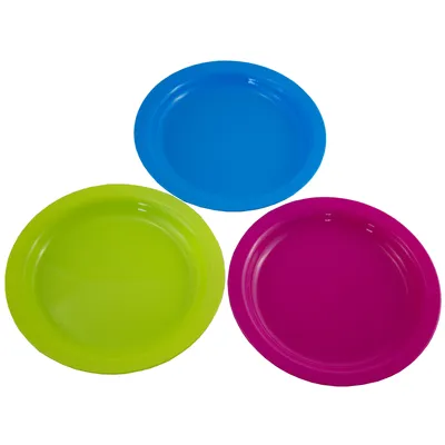 Produktbild von 6x Campingteller Campinggeschirr Picknickgeschirr Reisegeschirr Teller Kunststoff