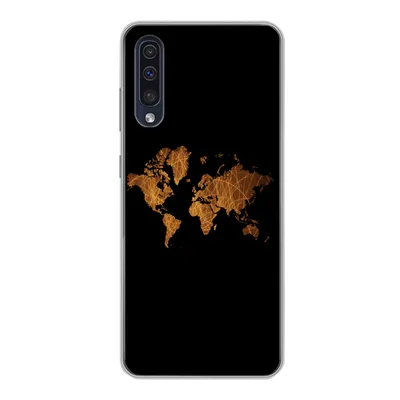 Produktbild von MuchoWow® Handyhülle Schutzhülle Hülle für Samsung Galaxy A30s Weltkarte - Schilf - Karte Silikon Softcase Handy Hülle - Karteninhaber