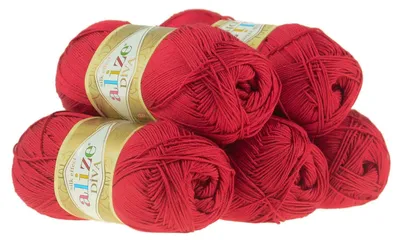 5 x 100g Strickgarn ALIZE DIVA - Häkelgarn Wolle Sommer Stricken Häkeln