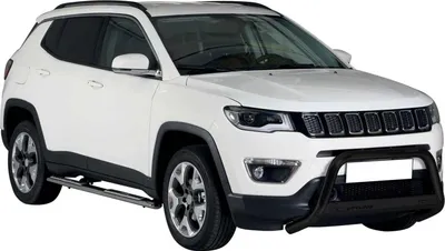 Image de Pare-buffle Avant pour Jeep Compass 2016-2021 63 mm en Acier Noir