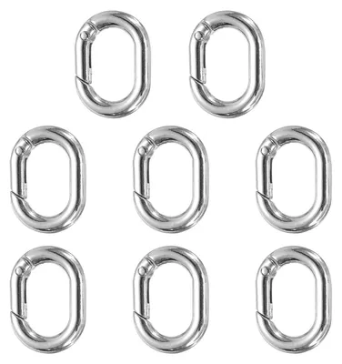 8 Federringe aus Zinklegierung, O-Ringe, silber, 29x21x4,5 mm