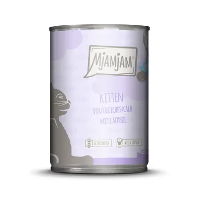 Produktbild von MjAMjAM – Mahlzeit für Kitten  Vorzügliches Kalb mit Lachsöl  400 g