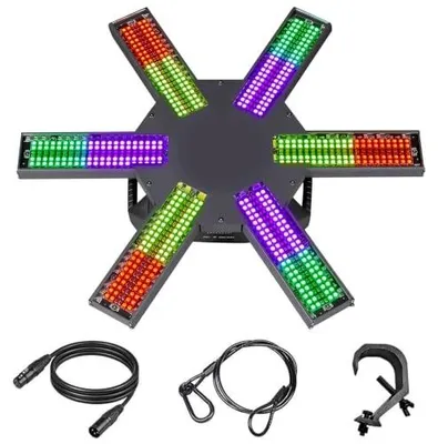 Zdjęcie produktu dla Głowica ruchoma LED dj 756 diod rgb DMX512 oświetlenie sceniczne imprezowe