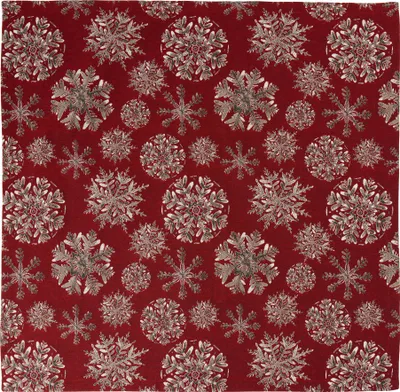 Produktbild von Sander - Tischdecke/Mitteldecke - Weihnachten - Celeste - Schneeflocken   85 x 85cm Farbe: 26-Burgund