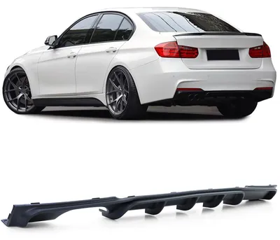 Für BMW 3er F30 F31 2011-2019 mit M-Paket Heckdiffusor Diffusor SCHWARZ MATT in der Farbe SCHWARZ von Carparts-Online GmbH