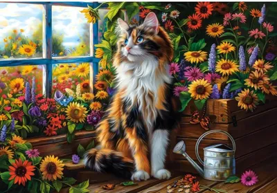 Produktbild von CASTORLAND Puzzle Koč ič í meditace ve skleníku 1000 dílků