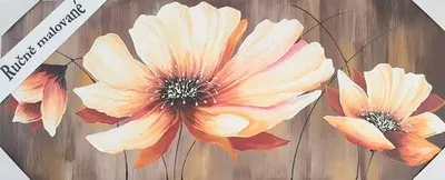 Obrázek produktu pro Ručně malovaný obraz "Flower" 45x110 cm