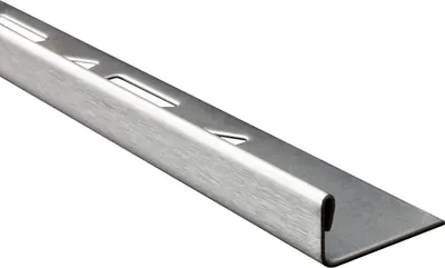 Produktbild von L-Profil Edelstahlschiene Profil Fliesenschiene Edelstahl V2A L250cm 9mm gebürstet