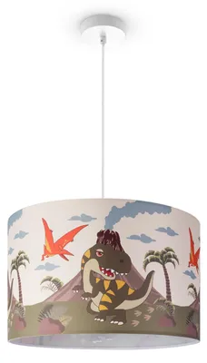Produktbild von Kinderlampe Deckenlampe LED Pendelleuchte Kinderzimmer Lampe Dinosaurier, E27 Leuchten Farbe / Größe Grün (Ø45.5cm)