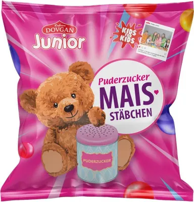 Produktbild von DOVGAN Junior Süße Maisstäbchen mit Puderzucker 30g