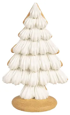 Productafbeelding van Clayre & Eef Kerstdecoratie, kerstboom, 17x11x26 cm, beige, polyresin