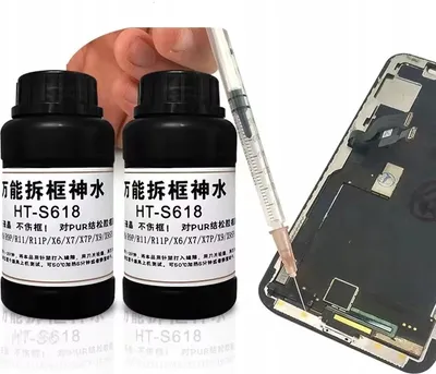 Image de Rosfix Solvant Colle PUR HT-S618 – Liquide de Démontage 200ml | Application précise | Pour iPhone Xiaomi Oppo | Réparation Téléphone