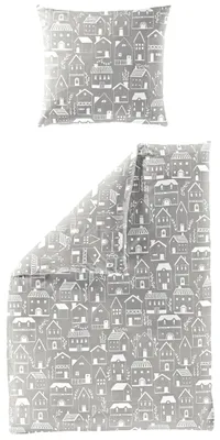Immagine prodotto di Biancheria da letto Bierbaum biber 135x200 case città beige bianco 4176-80