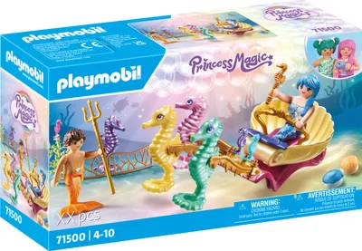Produktbild von PLAYMOBIL Princess Magic 71500 Meerjungfrauen-Seepferdchenkutsche