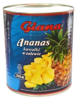 Zdjęcie produktu dla Giana Ananas kawałki w zalewie 3100ml