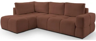 Produktbild von Selsey Taremi – Ecksofa Schlaffunktion, Bettkasten, hydrophober Chenille, beidseitig, Kupfer