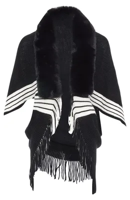 Image de Poncho ALBEE pour femme - noir, taille M