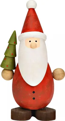 Produktbild von Nikolaus Figur mit Tannenbaum aus Holz