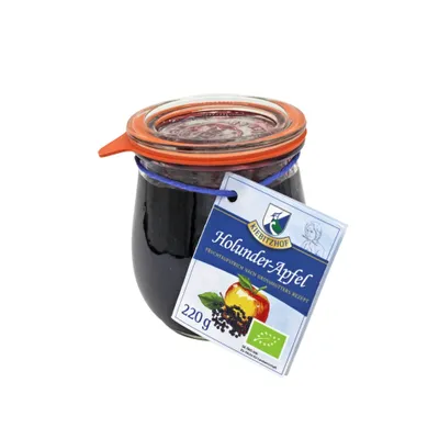 Produktbild von Fruchtgelee - Holunderbeere-Apfel 220g