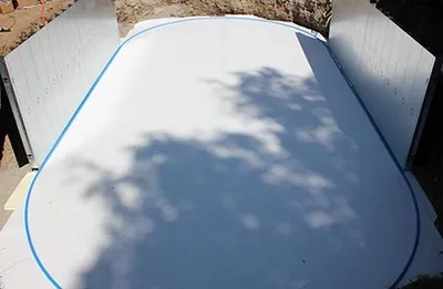 Produktbild von conZero Komplett Set oval 400x800x150cm Hartschaum Verschalung Bodenplatten Pool