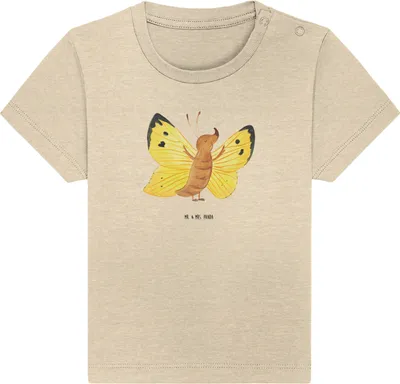 Produktbild von Mr. & Mrs. Panda Organic Baby Shirt Schmetterling Zitronenfalter 6. - 12. Monat - Natural Raw - Geschenk, Fakt, Baumwollshirt, Schmetterlinge, Liebe, Oberteil, Babyshirt